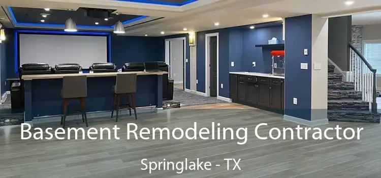 Basement Remodeling Contractor Springlake - TX